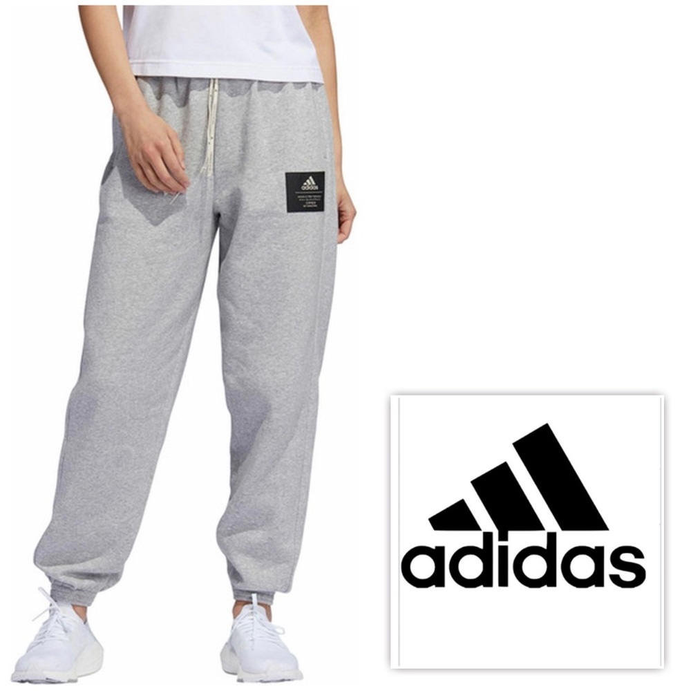 NWT $65 Adidas Women XS High Rise cinch Pocket Joggers Fleece Sweatpants active